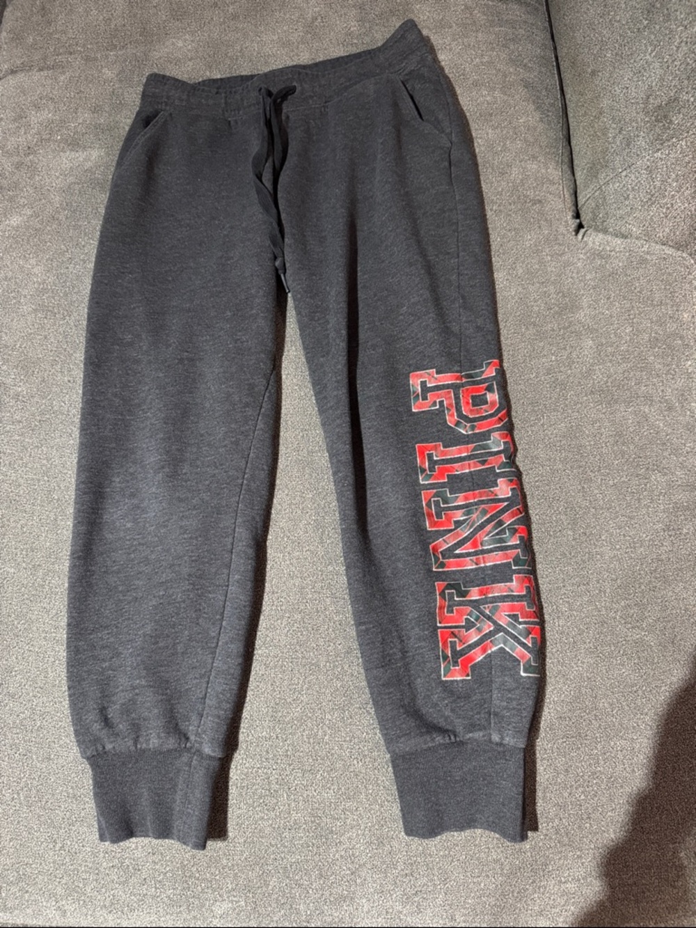 PINK Victoria's Secret Black Cozy Fleece Sweatpants- SMALL